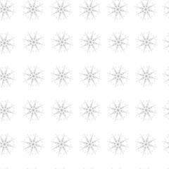 Fototapeta premium seamless pattern of snowflakes on a white background. For posters, postcards, greeting for Christmas, new year.