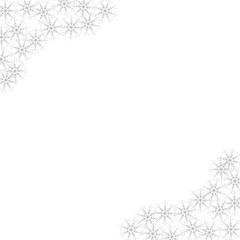 Festive frame with snowflakes on a white background. For posters, postcards, greeting for Christmas, new year.