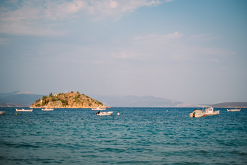 Fototapeta na wymiar Am Meer, Sommer, Sonne, Sonnenschein, Warm, Griechenland, Tolo