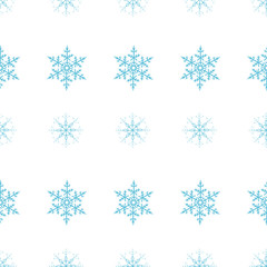 Fototapeta na wymiar Festive decorative frame made of snowflakes on a white background. For posters, postcards, greeting for Christmas, new year.
