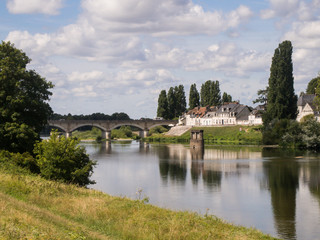 Fototapeta na wymiar River of Loir nearby Amboise in France