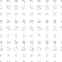 seamless pattern of snowflakes on a white background. For posters, postcards, greeting for Christmas, new year.