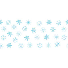 Festive decorative frame made of snowflakes on a white background. For posters, postcards, greeting for Christmas, new year.