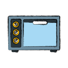 Microwave kitchen appliance icon vector illustration graphic design