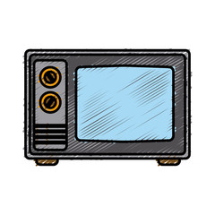 Old tv technology icon vector illustration graphic design