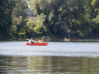 Paddling on the River Loire