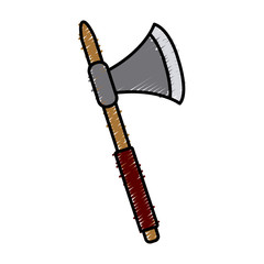 Old axe weapon icon vector illustration graphic design