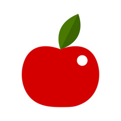 Vector illustration of apple in red colors