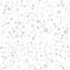 Festive Christmas background of snowflakes for your design of greeting cards, greeting, posters, invitations, websites. Winter seamless pattern for new year.