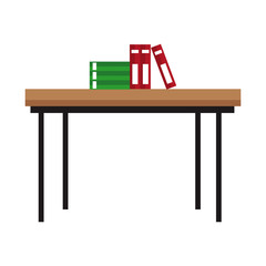 Fototapeta premium Books on desk icon vector illustration graphic design