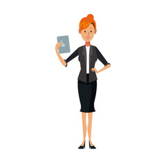 Business woman cartoon icon vector illustration graphic design
