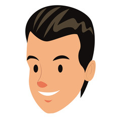 Man face cartoon icon vector illustration graphic design