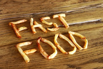 pommes schrift fast food I