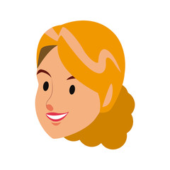 Woman face cartoon icon vector illustration graphic design