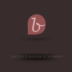 Letter b  logo modern typography. Minimalistic design.