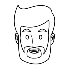 Man face cartoon icon vector illustration graphic design