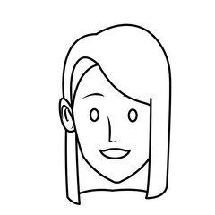 Woman face cartoon icon vector illustration graphic design