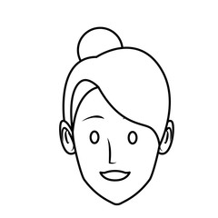 Obraz na płótnie Canvas Woman face cartoon icon vector illustration graphic design