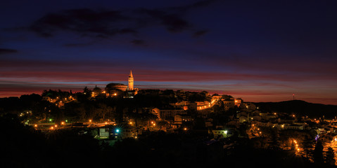 Croatian coast town Vrsar at dawn