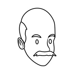 Man face cartoon icon vector illustration graphic design
