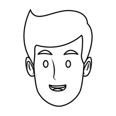 Man face cartoon icon vector illustration graphic design