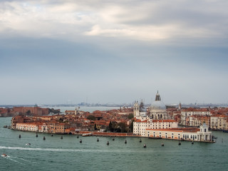 Fototapeta na wymiar Aerial view of Venice from San Giorgio Maggiore