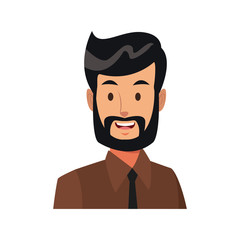 Businessman executive cartoon icon vector illustration graphic design