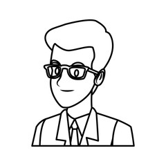 Businessman executive cartoon icon vector illustration graphic design