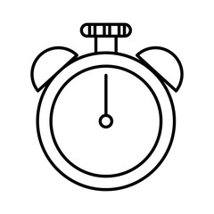 Timer with alarm bells icon vector illustration graphic design