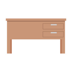 teacher desk isolated icon