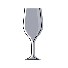 champagne glass icon over white background vector illustration