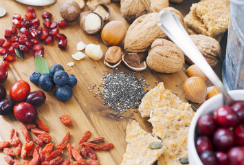 Superfood - variation of healthy superfoods