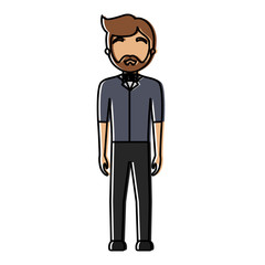 avatar bartender icon over white background colorful design  vector illustration