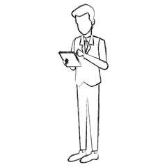 Businessman executive cartoon icon vector illustration graphic design