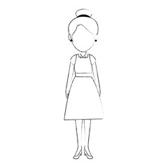 beautiful teacher female avatar character