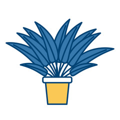 Plant in vase icon vector illustration graphic design