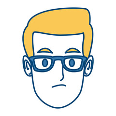 Man face cartoon icon vector illustration graphic design