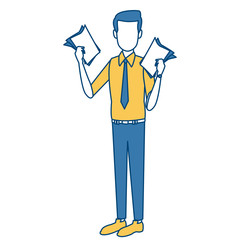 Businessman executive cartoon icon vector illustration graphic design