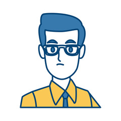 Businessman executive cartoon icon vector illustration graphic design