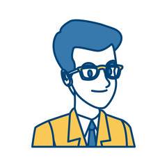 Businessman executive cartoon icon vector illustration graphic design