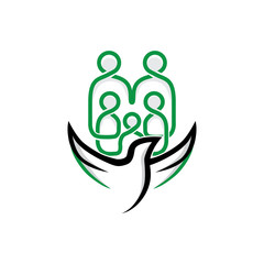 Eagle and Family community logo