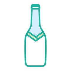 champagne bottle icon over white background vector illustration