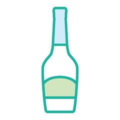 champagne bottle icon over white background vector illustration