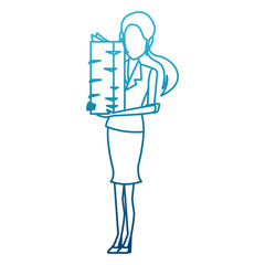 Business woman cartoon icon vector illustration graphic design