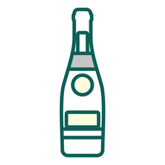 champagne bottle icon over white background vector illustration