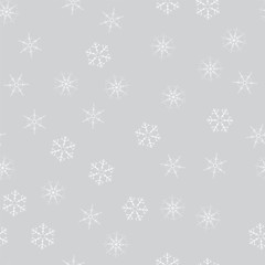 abstract seamless pattern of snowflakes. Christmas background for design of posters, postcards, invitation for the new year.