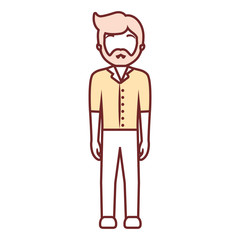 avatar bartender icon over white background vector illustration