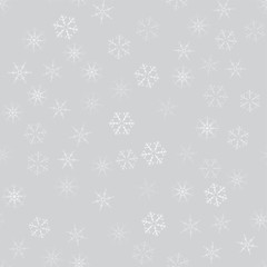 abstract seamless pattern of snowflakes. Christmas background for design of posters, postcards, invitation for the new year.