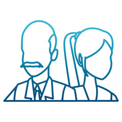 Business couple teamwork icon vector illustration graphic design