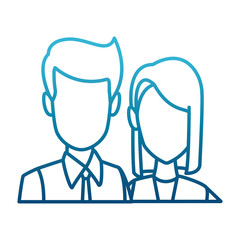 Business couple teamwork icon vector illustration graphic design